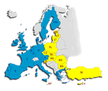 Mapa Evropy